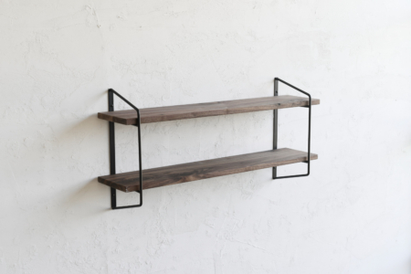 写真：WALL RACK set – Walnut