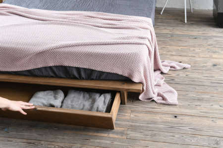 写真：『RAFT BED』専用キャスター付き収納