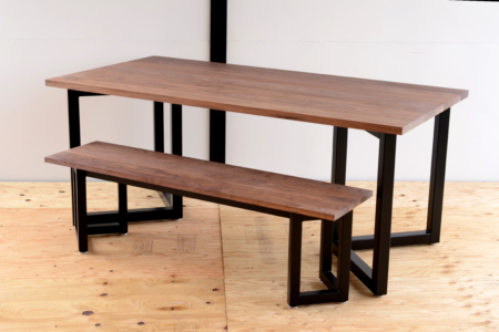 写真：奈良県生駒郡　Y様邸　Walnut DINING TABLE & BENCH – Double Rectangle Frame