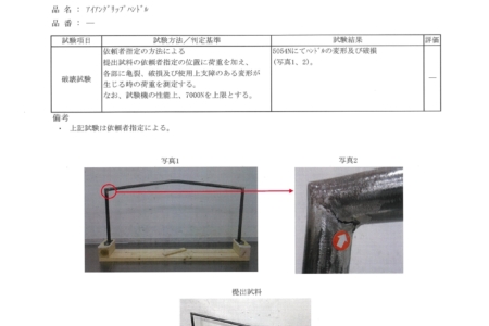写真：家具耐荷重について – アイアングリップハンドル